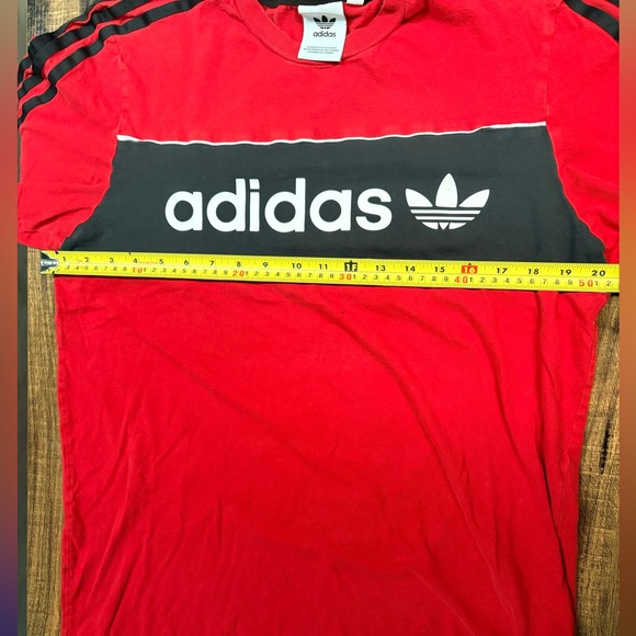 adidas Red Tee with Black Stripe - Picture 6 of 6
